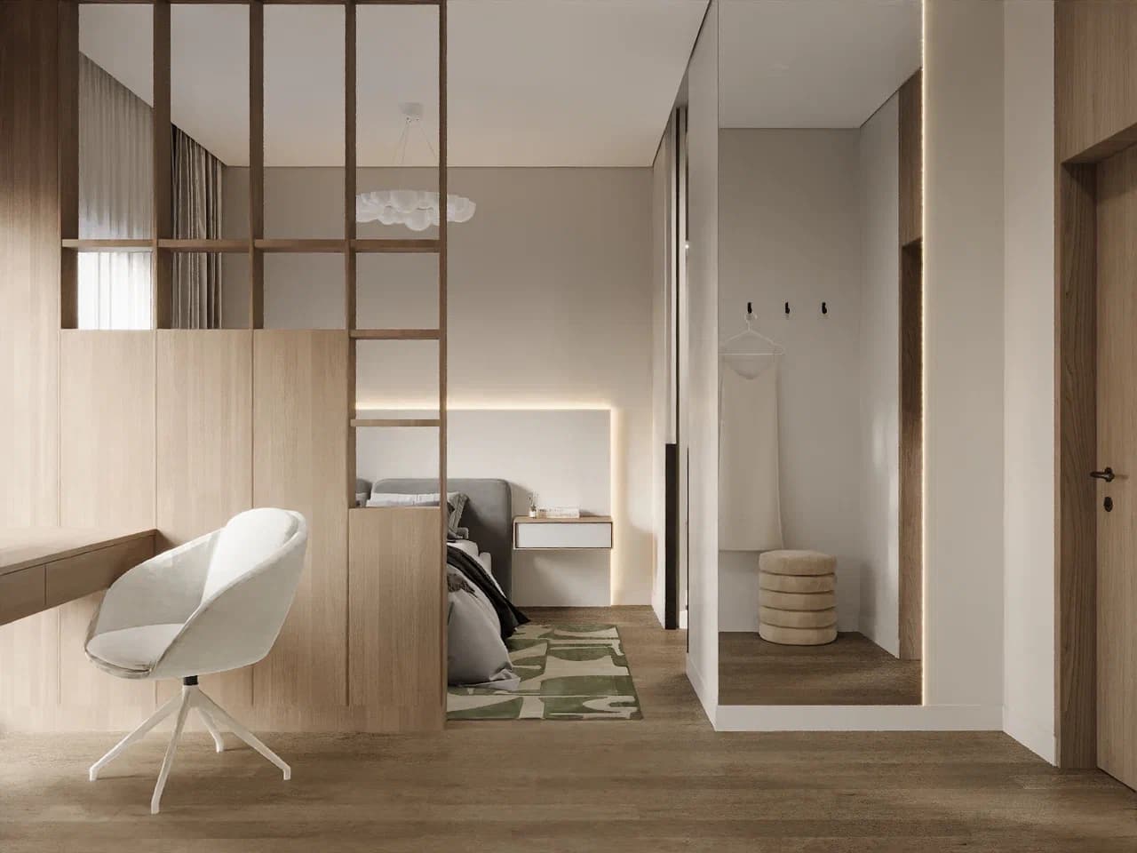 Пример интерьера: Гостиная с индивидуальным дизайном